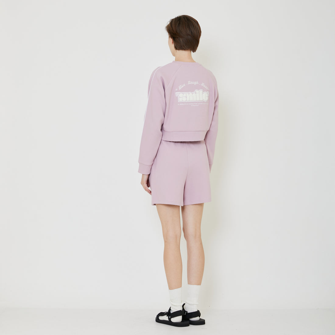 Women Pique Sweatshirt - Dusty Purple - SW2401007B