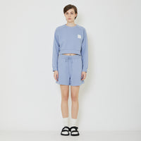 Women Pique Sweatshirt - Dusty Blue - SW2401007C
