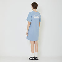Women Embroidered Dress - Dusty Blue - SW2401008B