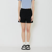 Women Paperbag Shorts - Black - SW2401011D