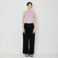 Women Mock Neck Knit Tank Top - SW2401063