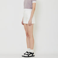 Women Basic Stretch Shorts - Off White - SW2401065A