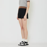 Women Basic Stretch Shorts - Black - SW2401065B