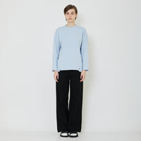 Women Oversized Combined Top - Light Blue - SW2402028C