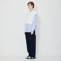 Women Cable Knit Vest - Off White - SW2402033A