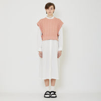 Women Cable Knit Vest - Flamingo - SW2402033B