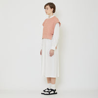 Women Cable Knit Vest - Flamingo - SW2402033B