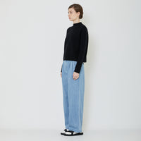 Women Mock Neck Sweater - Black - SW2403050D