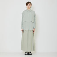 Women Layered Blouse - Light Green - SW2403054A