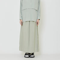 Women Maxi Wrapped Skirt - Light Green - SW2403057A
