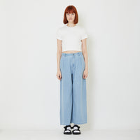 Women Wide Leg Jeans - Light Blue - SW2409139A