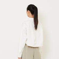 Women Cropped Shirt - Off White - SW2411202A