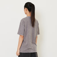 Women Faded Effect Oversized Top - Grey - SW2412228B