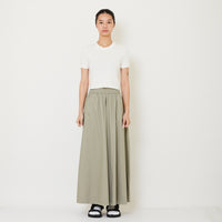 Women Elastic Waist Long Pants - Green - SW2412241A