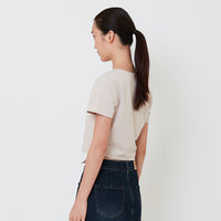 Women 2 in 1 Cropped Top - Light Grey - SW2501006A