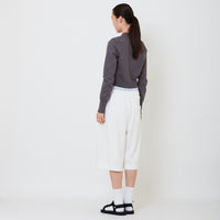 Women Double Waisted Sweatpant - Off White - SW2501009A