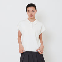 Women Sleeveless Knit Top - Off White - SW2501013A