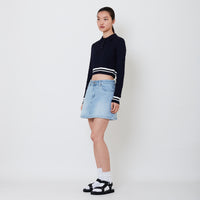 Women Denim Skirt - Light Blue - SW2501018A