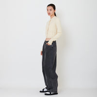 Women Baggy Jeans - Black - SW2501019B