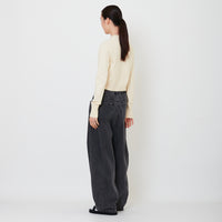 Women Baggy Jeans - Black - SW2501019B