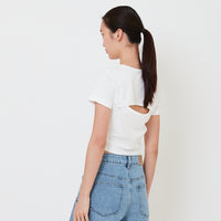 Women Cropped Top - Off White - SW2502032A
