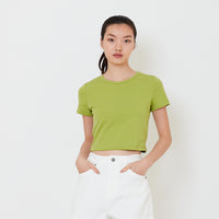 Women Cropped Top - Avocado - SW2502032C