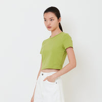 Women Cropped Top - Avocado - SW2502032C