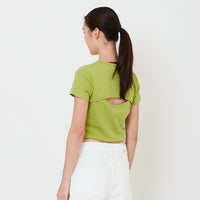 Women Cropped Top - Avocado - SW2502032C