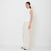 Women Combined Terry Pants - Ivory - SW2502038A
