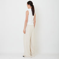 Women Combined Terry Pants - Ivory - SW2502038A