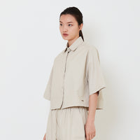 Women Nylon Shirt - Light Khaki - SW2502044A