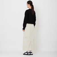 Women Nylon Midi Skirt - Light Khaki - SW2502045A
