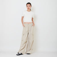Women Cargo Wide-Leg Pants - Light Khaki - SW2502046A