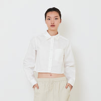Women Cropped Shirt - Off White - SW2502050A