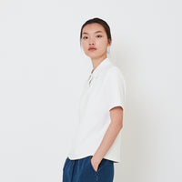 Women Neoprene Polo Top - Off White - SW2503058A