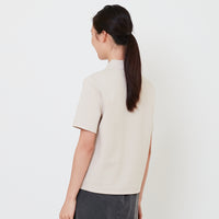 Women Neoprene Polo Top - Stone - SW2503058B