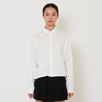 Women Combined Boxy Shirt - Off White - SW2503061A