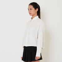 Women Combined Boxy Shirt - Off White - SW2503061A