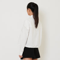 Women Combined Boxy Shirt - Off White - SW2503061A