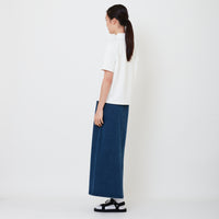 Women Stretch Midi Skirt - Blue - SW2503062A
