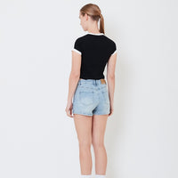 Women Contrast Cropped Top - SW2504070