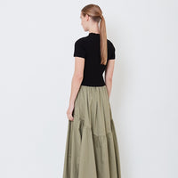 Women Mock Neck Knit Top - Black - SW2504076D