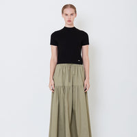 Women Mock Neck Knit Top - Black - SW2504076D