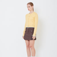 Women Knit Cardigan - Yellow - SW2504077A