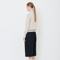 Women Combined Knit Cardigan - Sand - SW2504080A