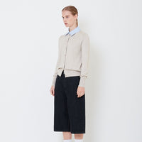 Women Combined Knit Cardigan - Sand - SW2504080A