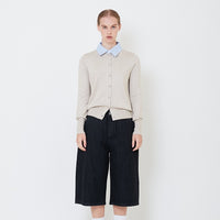 Women Combined Knit Cardigan - Sand - SW2504080A
