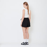 Women Cargo Shorts - Black - SW2504084B