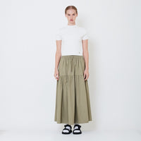 Women Midi Skirt - Army Green - SW2504085A