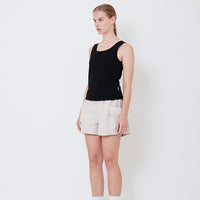 Women Double Layered Tank Top - Black - SW2505088B